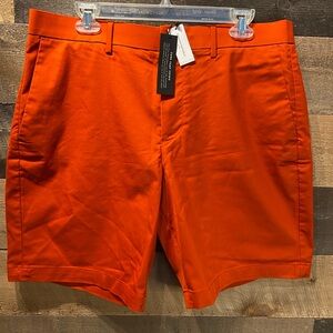 Mens Banana Republic Core Temp Chino Shorts, Orange, 34" Waist, 9" inseam